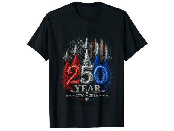 250 Year USA 4th of July T-Shirt Graphics