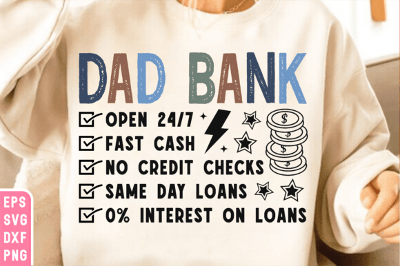 Dad Bank Svg, Funny Dad Svg, Fathers Day