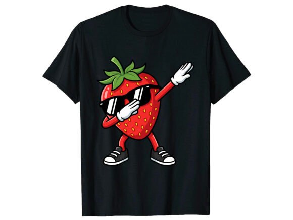 Funny Dabbing Strawberry: Summer Graphics & T-Shirt Designs