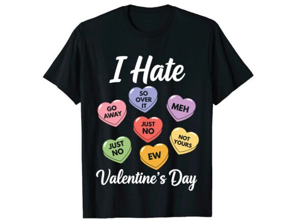 I Hate Valentine's Day: Bold Graphics for T-Shirt Designs