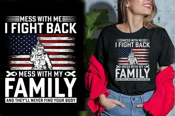 MESS with ME I FIGHT BACK MESS with MY F: Bold Graphics for T-Shirt Designs