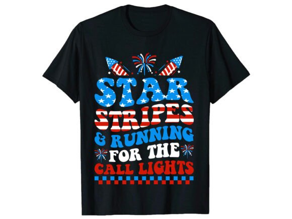 Nurse Star Stripes 4th of July Graphics & T-Shirt Designs