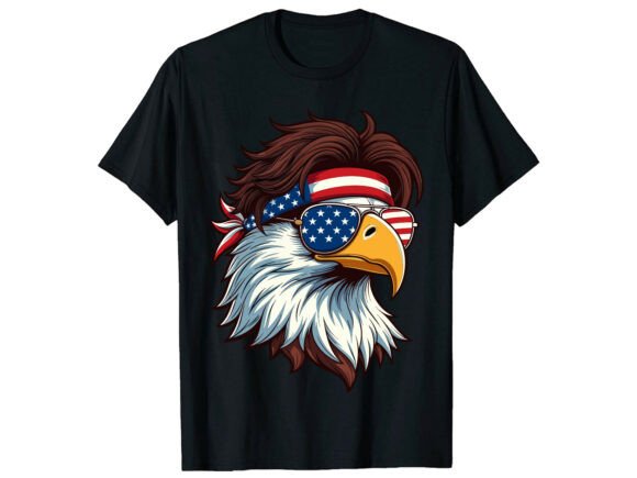 Patriotic Eagle Graphics for 4th of July T-Shirt Designs