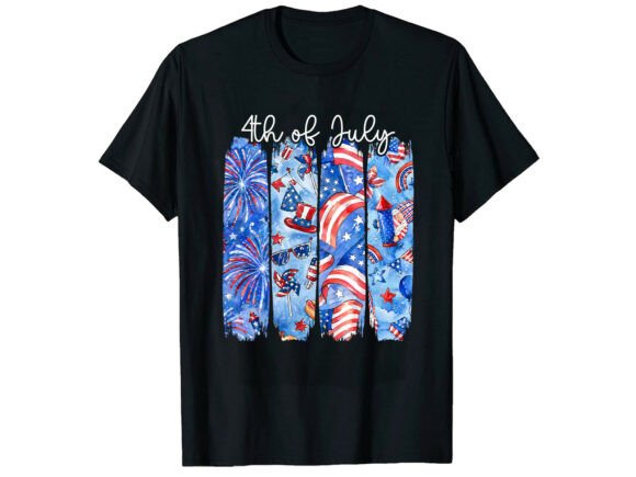 Patriotic Fireworks 4th of July Graphics for T-Shirt Designs