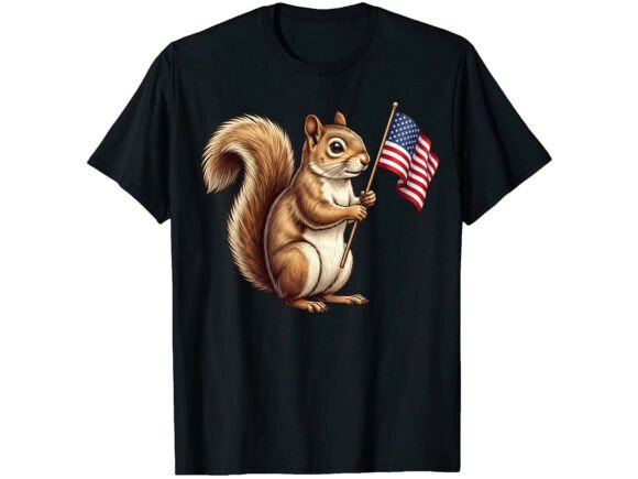 Patriotic Squirrel 4th of July T-Shirt Graphics Review