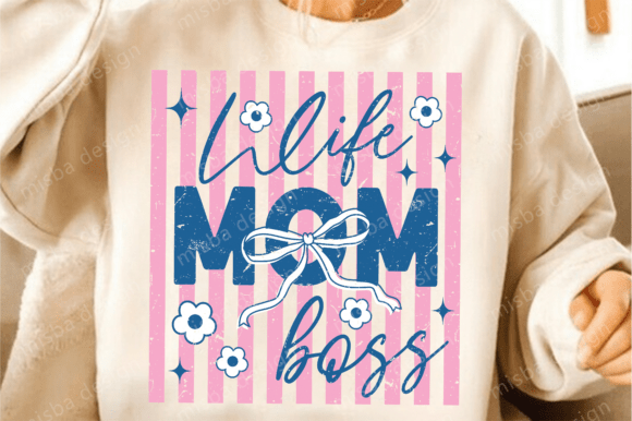 Preppy Mom Shirt PNG, Wife Mom Boss PNG