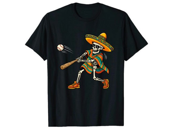 Skeleton Baseball Cinco De Mayo Design Review