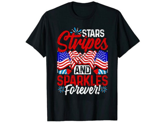 Stars Sparkles 4th of July T-Shirt Graphics Review