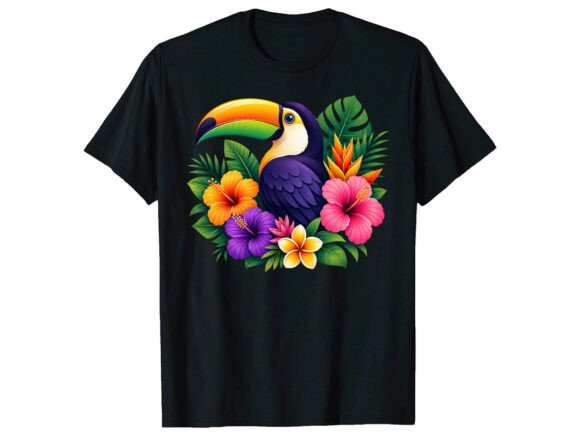 Tropical Toucan Graphics for Summer T-Shirt Designs