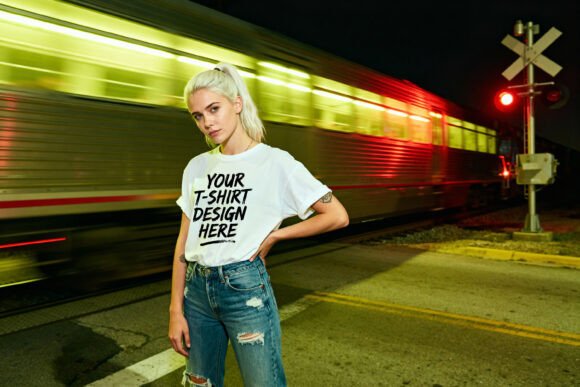 Urban T-Shirt Mockup JPG PSD for Graphics and Product Mockups